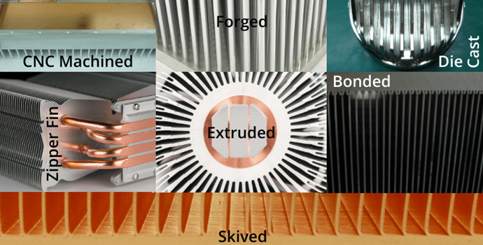 The Most Common Manufacturing Methods for Heat Sinks